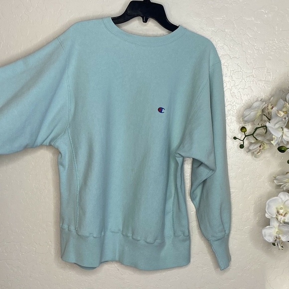 Baby Blue Champion Reverse Weave Crewneck VTG L - Picture 2 of 7